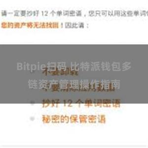 Bitpie扫码 比特派钱包多链资产管理操作指南