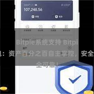 Bitpie系统支持 Bitpie钱包：资产百分之百自主掌控，安全可靠！