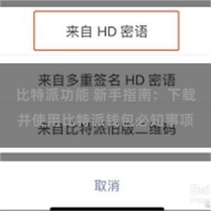 比特派功能 新手指南：下载并使用比特派钱包必知事项