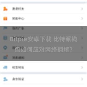 Bitpie安卓下载 比特派钱包如何应对网络拥堵？