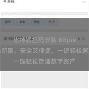比特派扫码安装 Bitpie应用下载最新版，安全又便捷，一键轻松管理数字资产