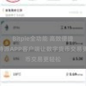 Bitpie全功能 高效便捷：比特派APP客户端让数字货币交易更轻松