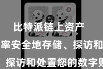比特派链上资产  以便您草率安全地存储、探访和处置您的数字财富